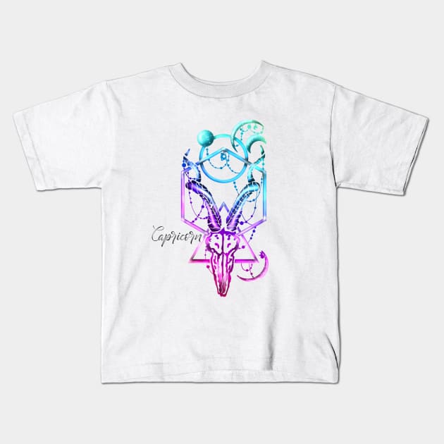 Capricorn Kids T-Shirt by whittlealittle